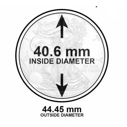 40.6mm Direct Fit Coin Capsule for 1oz Silver Eagles (4)