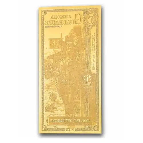 5 Arizona GoldBack Note 1/200th oz .999 Gold (3)