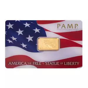 5 gram Pamp Suisse America the Free Statue of Liberty .9999 Gold Bar (3)