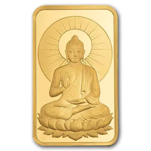 5 gram PAMP Suisse Buddha .9999 Gold Bar in Assay w/ Gift Sleeve (4)