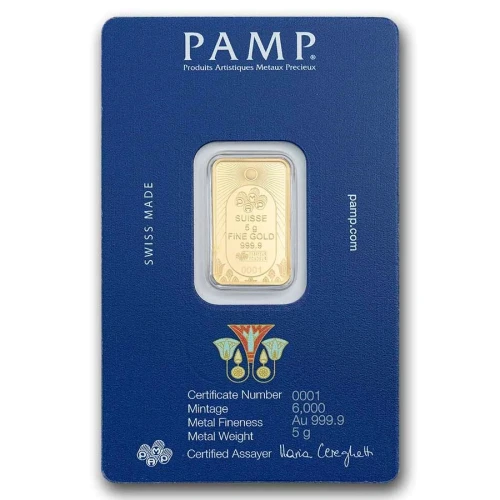5 gram Pamp Suisse Lucky Scarab .9999 Gold Proof Like Bar (2)