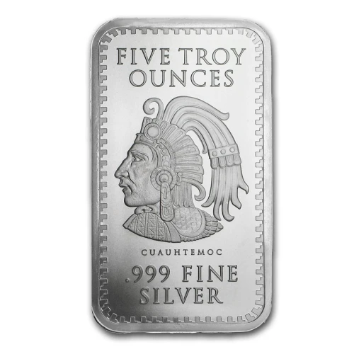 5 oz Aztec Calendar .999 Silver Bar
