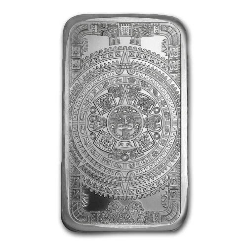 5 oz Aztec Calendar .999 Silver Bar (2)