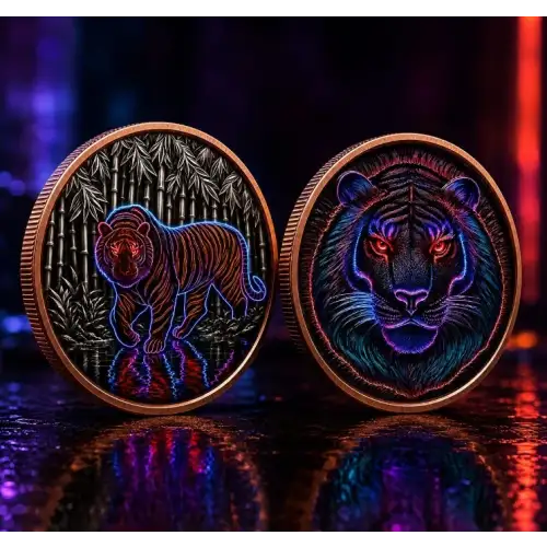 5 oz TigerPunk High Relief Colorized .999 Copper Round