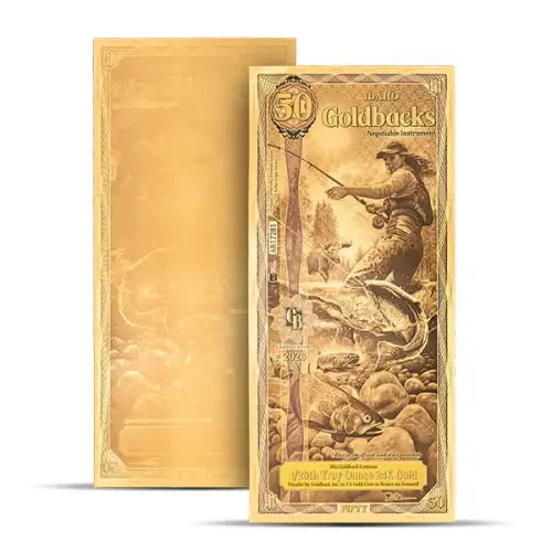 50 Idaho GoldBack Note 1/20th oz .999 Gold  (2)