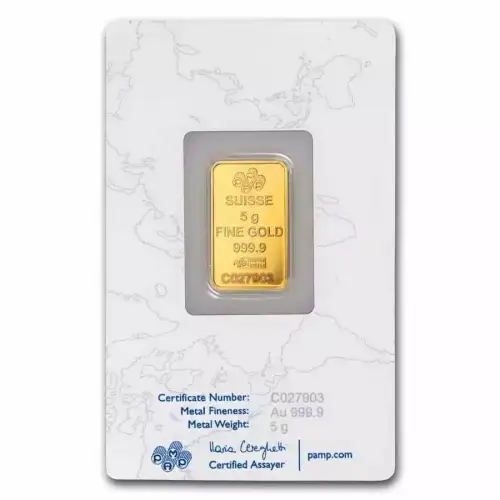 5g PAMP .9999 Gold Bar - Rosa (3)
