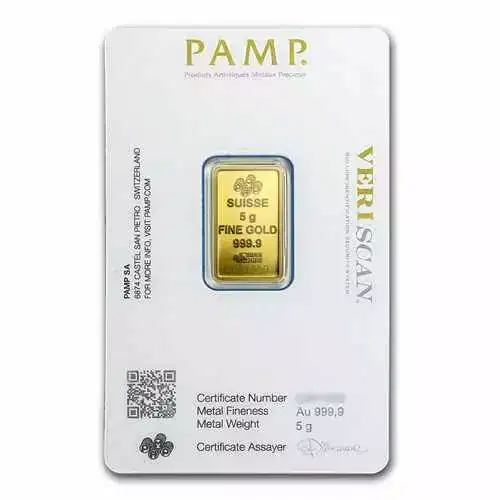 5g PAMP Fortuna .9999 Gold Bar in Assay (5)