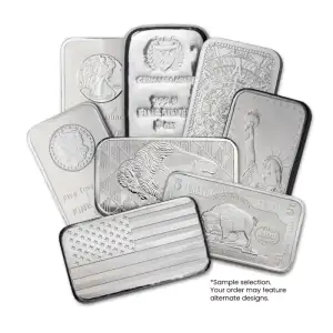 5oz .999 Silver Bar (Random Design) (5)