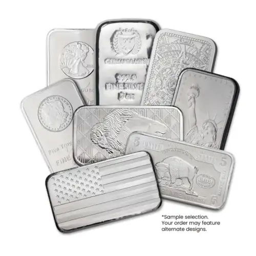 5oz .999 Silver Bar (Random Design) (5)