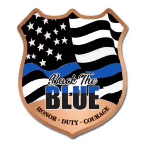 5oz Back The Blue Colorized Shaped .999 Copper in Capsule (3)