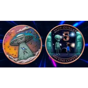 5oz Beam Me Up Colorized .999 Copper Round in Capsule