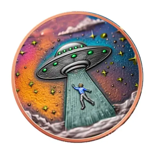 5oz Beam Me Up Colorized .999 Copper Round in Capsule (3)