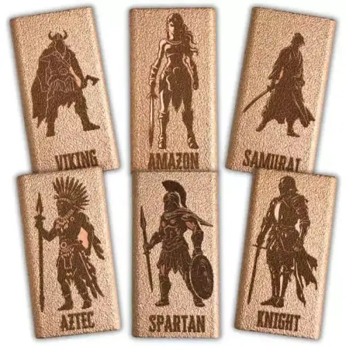5oz Epic Warrior Series .999 Copper Bars (SET OF 6 BARS) (5)
