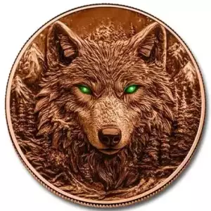 5oz Glow in the Dark Wolf .999 Copper Round in Capsule (2)