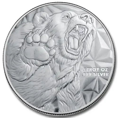 5oz GSM Bull and Bear .999 Silver Round  (2)
