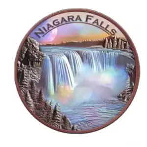5oz Natural Wonders Series: Niagara Falls Colorized .999 Copper Round in Capsule (3)