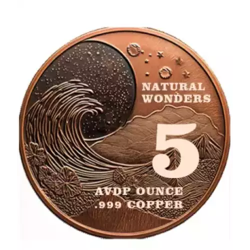 5oz Natural Wonders Series: Niagara Falls Colorized .999 Copper Round in Capsule (2)