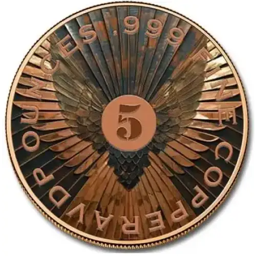 5oz Phoenix Rising Colorized .999 Copper Round in Capsule (2)