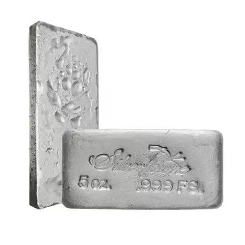 5oz Vintage Silvertowne .999 Hand Poured Silver Bar