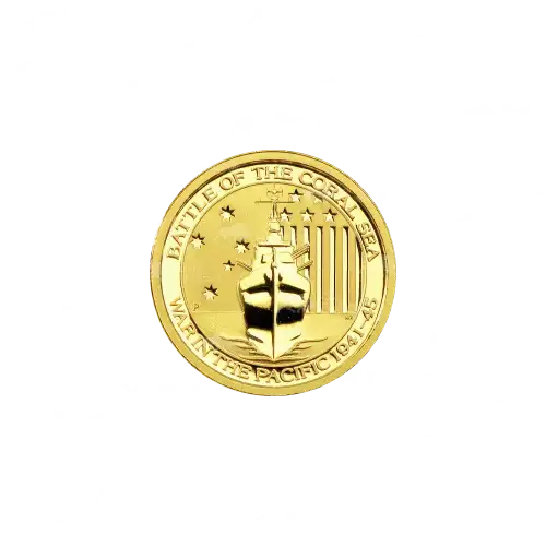 Any Year 1/10oz .9999 Gold - Battle of Coral Sea Coin (2)