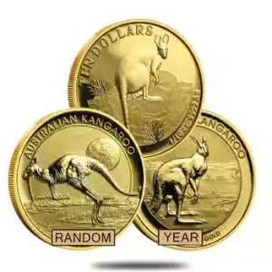 Any Year 1/10oz Australia Perth Mint .9999 Gold Nugget / Kangaroo Coin (3)