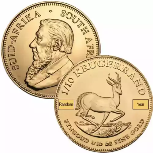 Any Year 1/10oz South African Gold Krugerrand (2)