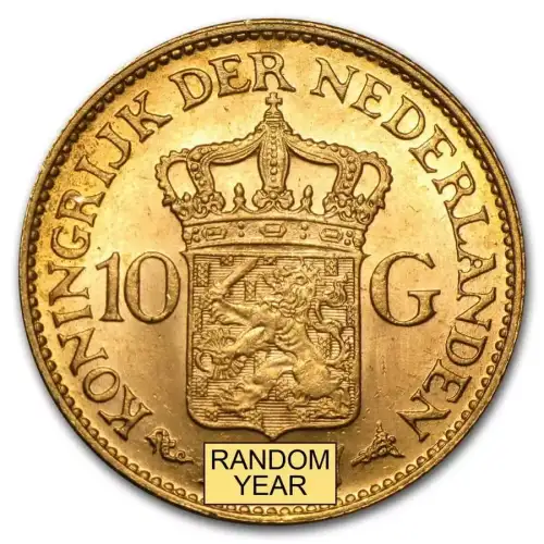 Any Year Netherlands 10 Guilder Gold Coin