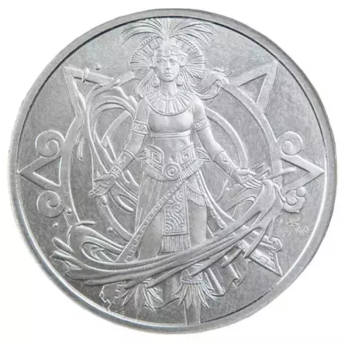 Aztec Water Deity .999 Silver Round 