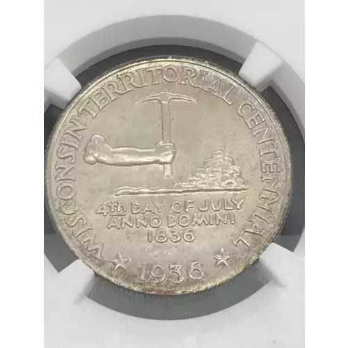 Classic Commemorative Silver--- Wisconsin Territorial Centennial 1936 -Silver- 0.5 Dollar (2)