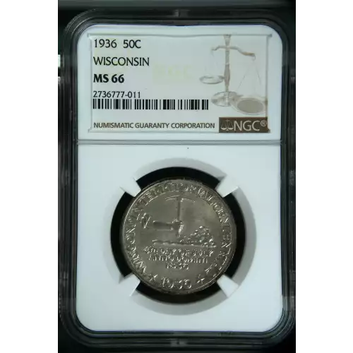 Classic Commemorative Silver--- Wisconsin Territorial Centennial 1936 -Silver- 0.5 Dollar (4)
