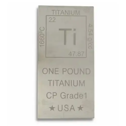 Elemetal 1lb CP Grade Titanium Bar