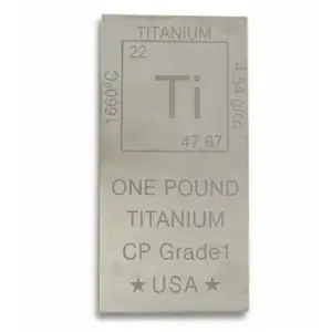 Elemetal 1lb CP Grade Titanium Bar