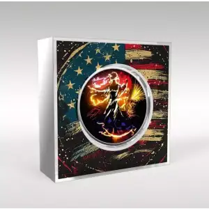 Germania Minted - 1oz 2024 USA American Silver Eagle .999 silver - 4th of July Celebration Glow in the Dark (2)