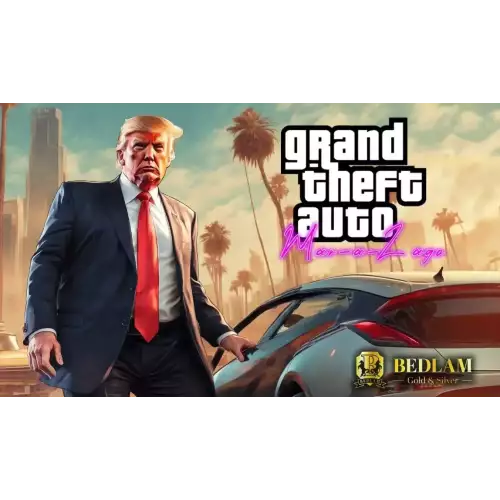 Grand Theft Auto Mar-A-Lago Double Sided Colorized 1 oz Silver Bar (2)