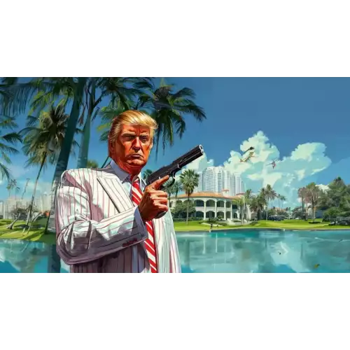 Grand Theft Auto Mar-A-Lago Double Sided Colorized 1 oz Silver Bar (4)