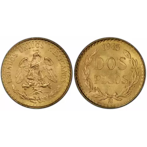 Mexico 2 Peso Gold Coin (Random Year) (3)
