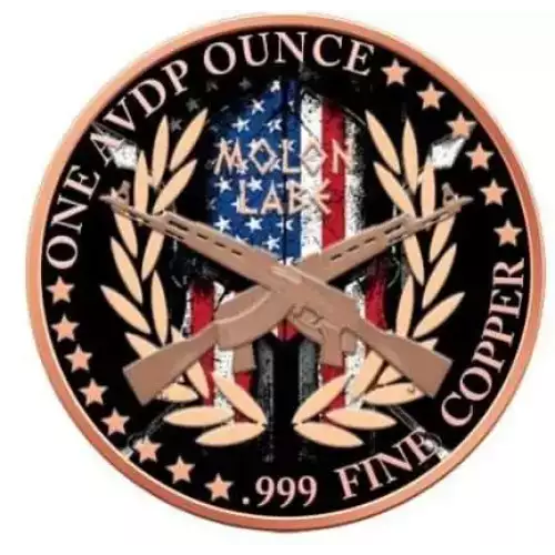 Molon Labe 1 oz Colorized Copper Round