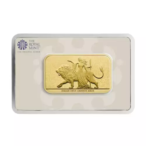 New Design 1 oz Una and the Lion .9999 Gold BU Bar (2)