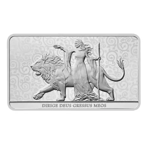 New Design 10 oz Una and the Lion .9999 Silver BU Bar