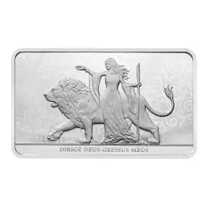 New Design 100 oz Una and the Lion .9999 Silver BU Bar