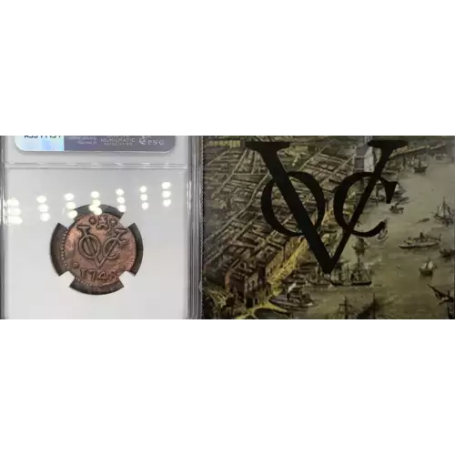 NGC Certified Genuine Dutch New York Penny
 (3)