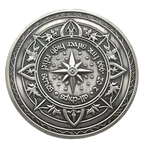 Norse Warrior UHR Antiqued 2 oz Silver Art Round (2)