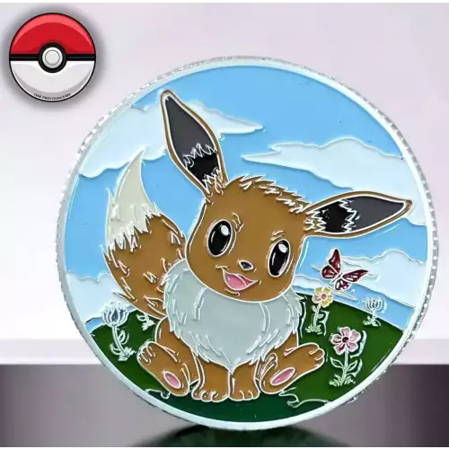 Pokemon Gotta Catch 'Em All Eevee 1 oz Silver Round (2)