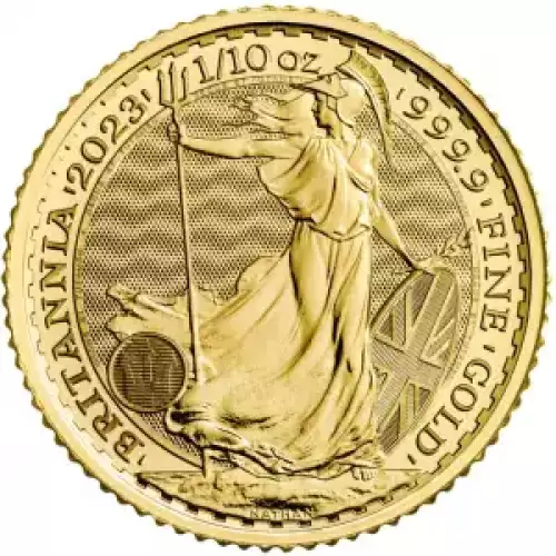 (Random Year) 1/10oz Royal Mint Britannia .9999 Gold Coin (4)