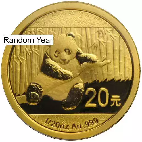 Random Year 1/20oz Chinese .999 Gold Panda (1982-2015)