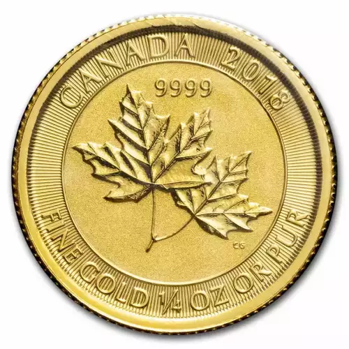 Random Year 1/4oz Canada RCM Twin Maple Leaf .9999 Gold Coin (3)