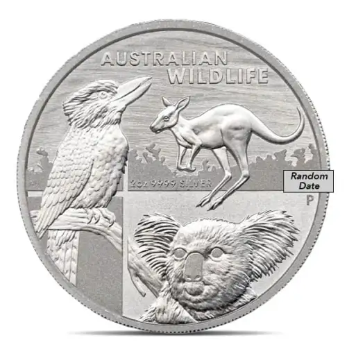 (Random Year) 2 oz Perth Mint Australian Wildlife .999 Silver Coin (3)