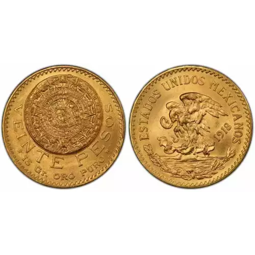 Random Year Mexico 20 Peso Gold Coin  (4)