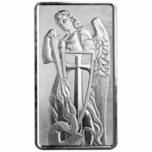 Scottsdale Mint 10 oz Archangel Michael Silver Bar (2)