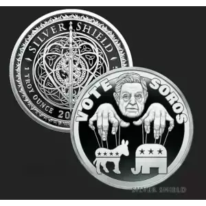 SilverShield Vote Soros MiniMintage 1 oz Silver Proof Coin